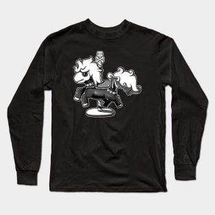 Cute Sugar Skull Horse on a Carousel Long Sleeve T-Shirt